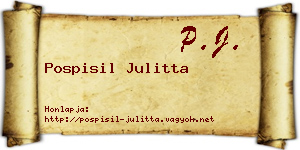 Pospisil Julitta névjegykártya